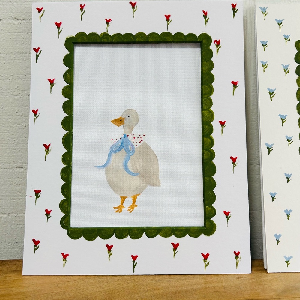 Hand painted matted frames - Picture 2 of 5